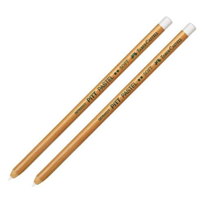 Crayons Pitt Pastel Sec Blanc Tendre - White Soft Lot de 2