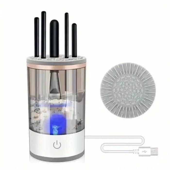 Nettoyeur Automatique De Pinceaux De Maquillage avec Brosse Électrique Portable USB