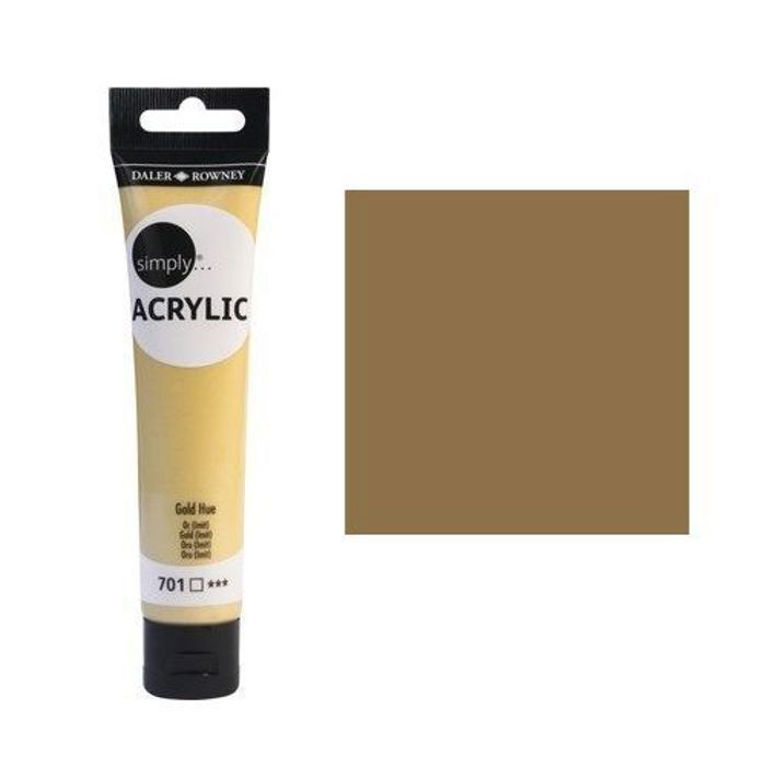 Peinture Acrylique Doré 75ml-Séchage rapide-Papier-Bois-Carton-Pierre