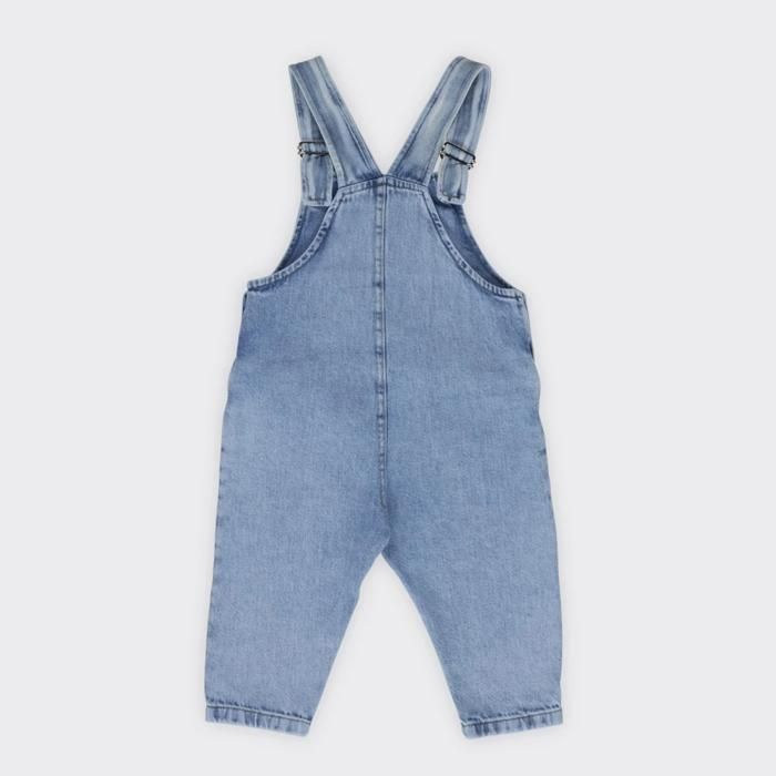 Salopette en Jean avec Détails Cœur pour Bébé Fille