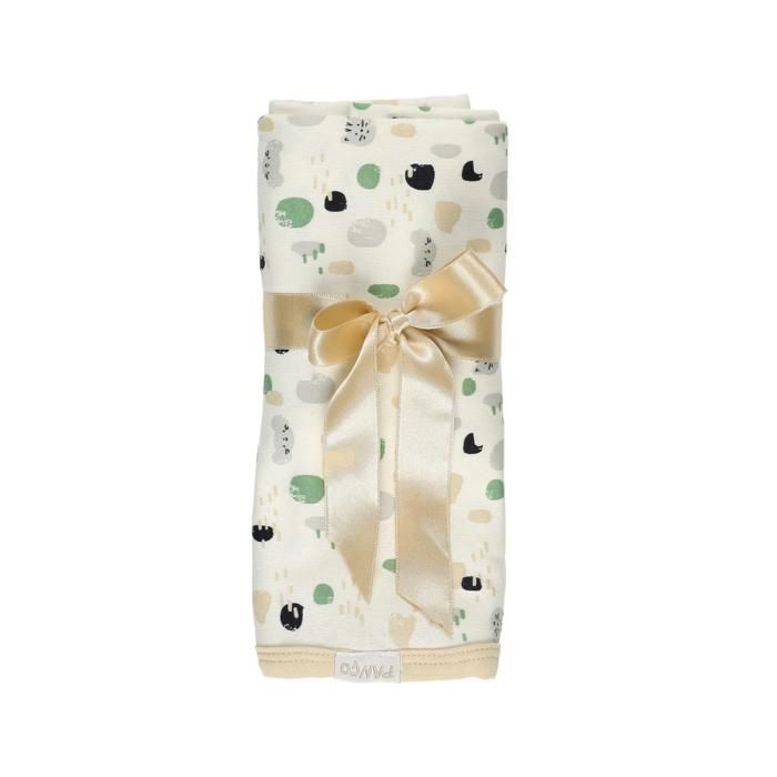 Couverture écru à motifs amusants pour nouveau-né pour garcon