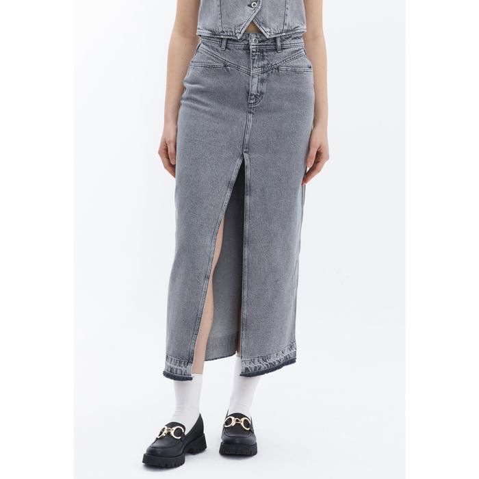 JUPE Femme Denim Gris- OXXO - Marjane Mall - Image 2