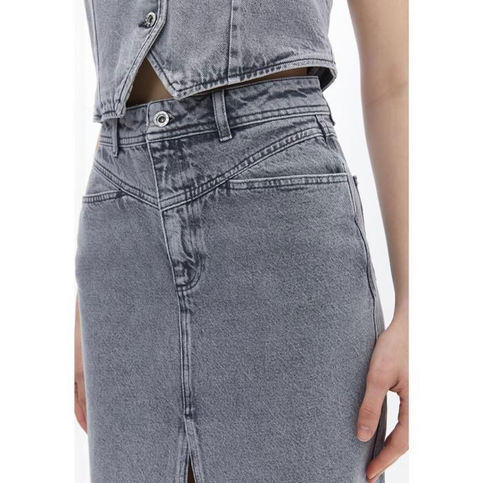 JUPE Femme Denim Gris- OXXO - Marjane Mall - Image 3