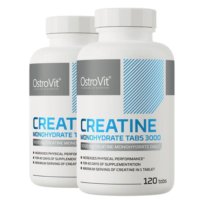 2 X Creatine Monohydrate 3000 mg 120 Tabs - Performance, Force, Muscle