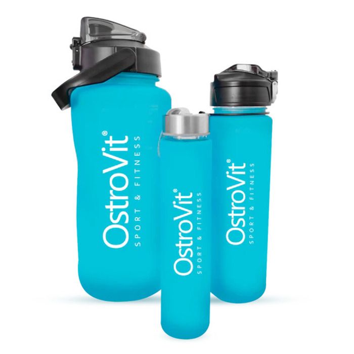 Bottle Set Ostrovit - 3 Bouteilles d'Eau 2000 ml + 900 ml + 500 ml Colour Bleu