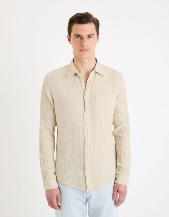 Chemise regular en gaze de coton