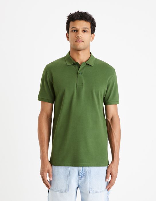Polo piqué straight en coton