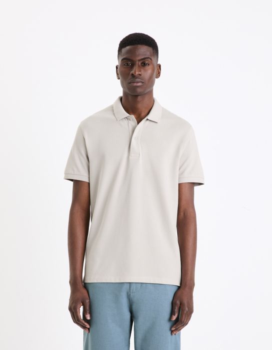 Polo piqué straight en coton