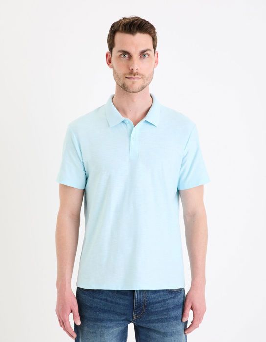 Polo jersey regular en coton