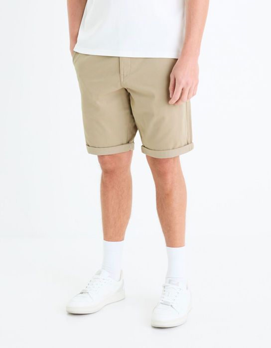 Bermuda chino uni coton stretch