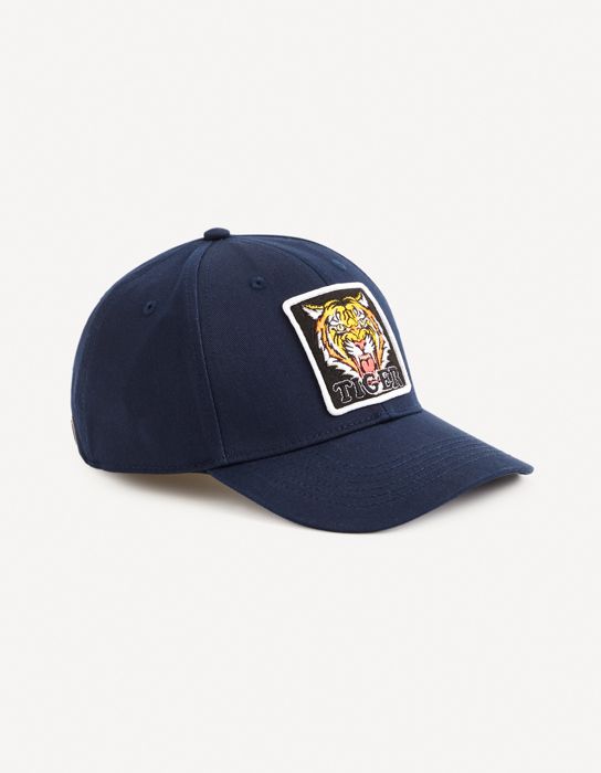 Casquette - Non spécifié - Patch fantaisie - 100% coton - Marine - Décontractée