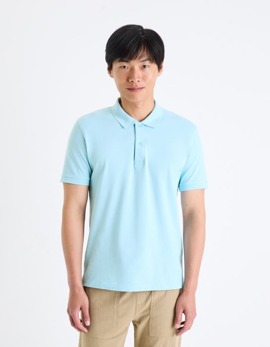 Polo piqué straight en coton