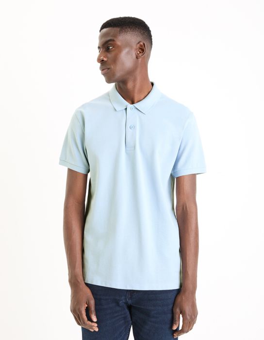 Polo piqué straight en coton
