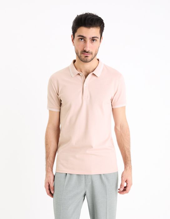 Polo piqué slim en coton stretch