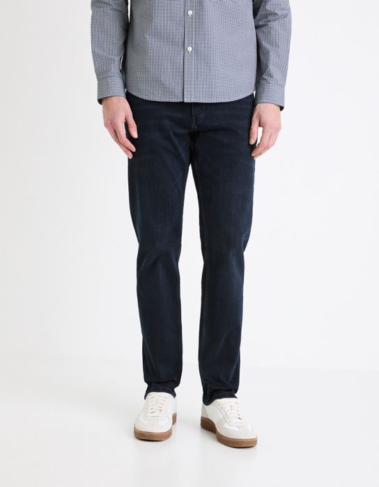 Jean droit stretch - CELIO - C15 - Bleu - 3 longueurs - Confortable et extensible