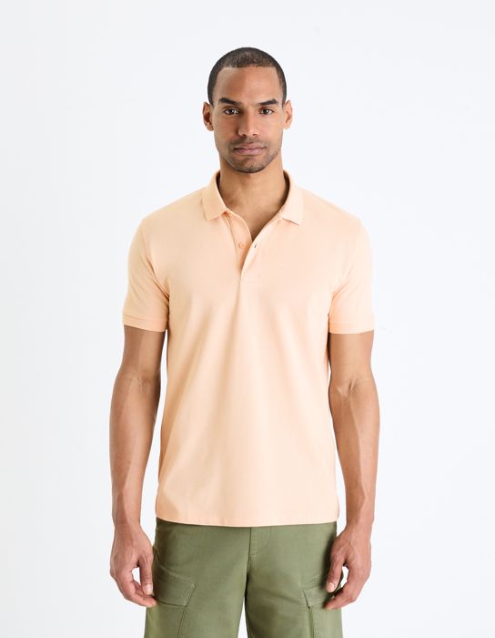 Polo piqué straight en coton