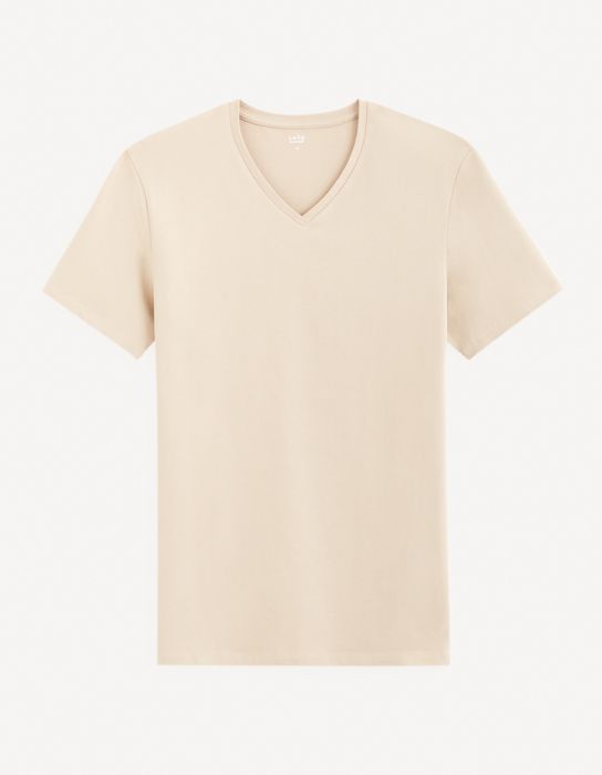 T-shirt col V slim stretch
