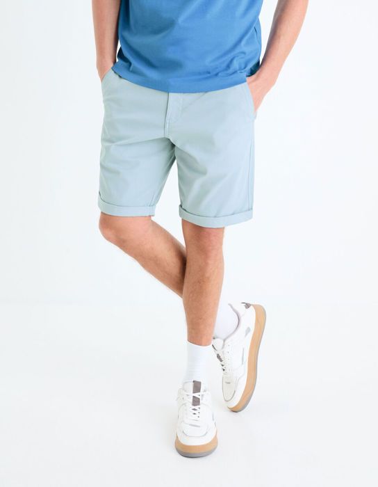Bermuda chino uni coton stretch