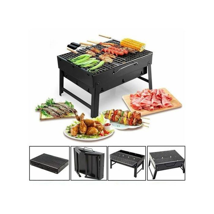Barbecue pliant au charbon de bois pour camping et maison