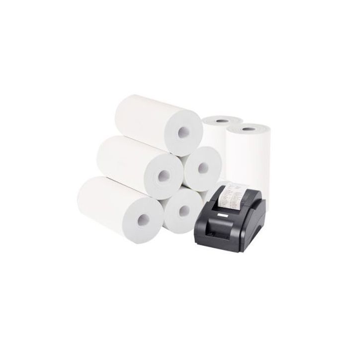 Rouleau Bobine de Papier Thermique TPE et Caisse, 57 x 37 mm, 8 pièces, Blanc