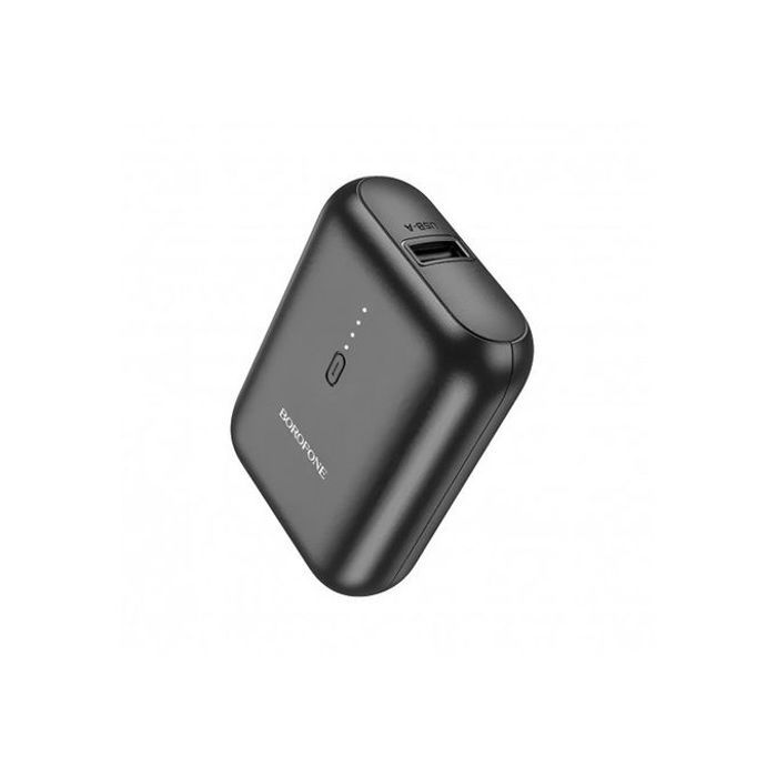 borofone BJ31 mini Power Bank 5000mAh 18.5W avec port USB-A et port USB-C Noir
