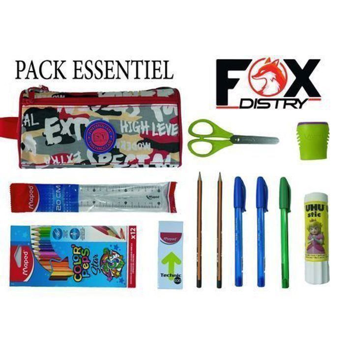 Trousse militaire rouge Grande qualité - Pack Essentiel 10 MAPED 1 UHU