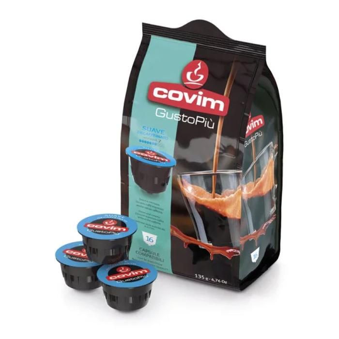 16 CAPSULES DE CAFE DOLCE GUSTO SUAVE DECAFEINE-COVIM