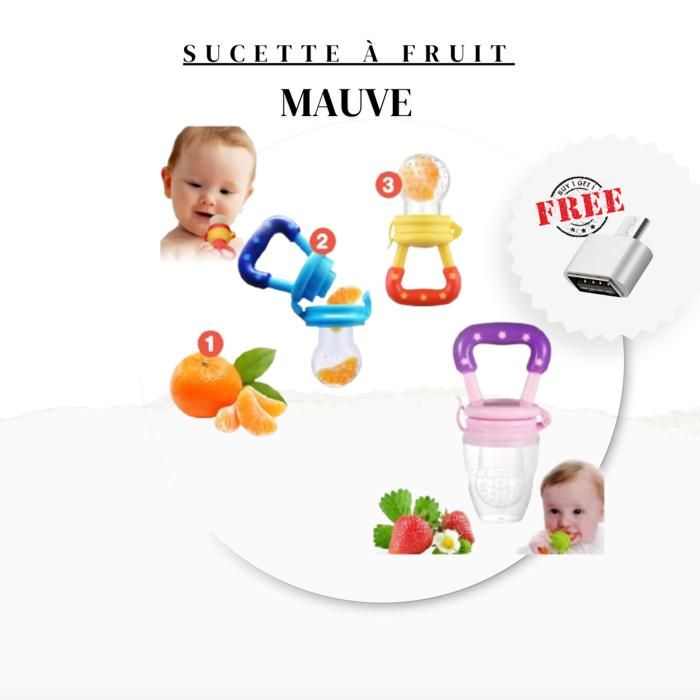 Tétine Bébé, Sucette Alimentaire Fruit Pour Bébé Mauve