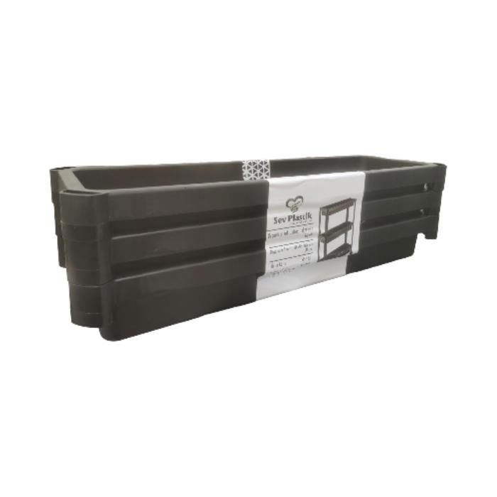 ÉTAGÈRE ORGANIS A ROULETTES 3NIVX NOIR/GRIS SP315