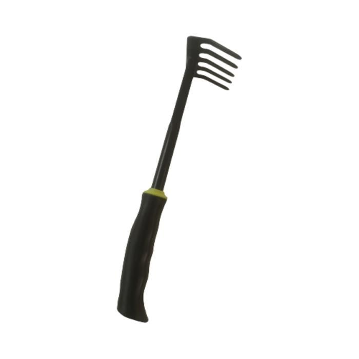 RATEAU METAL 5 DENTS MANCHE PLASTIQUE 32X8.5CM GA