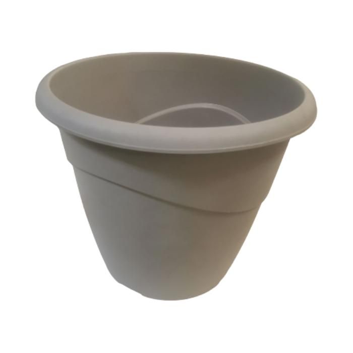 Pot rond Marina 30cm 10L gris béton - EDA