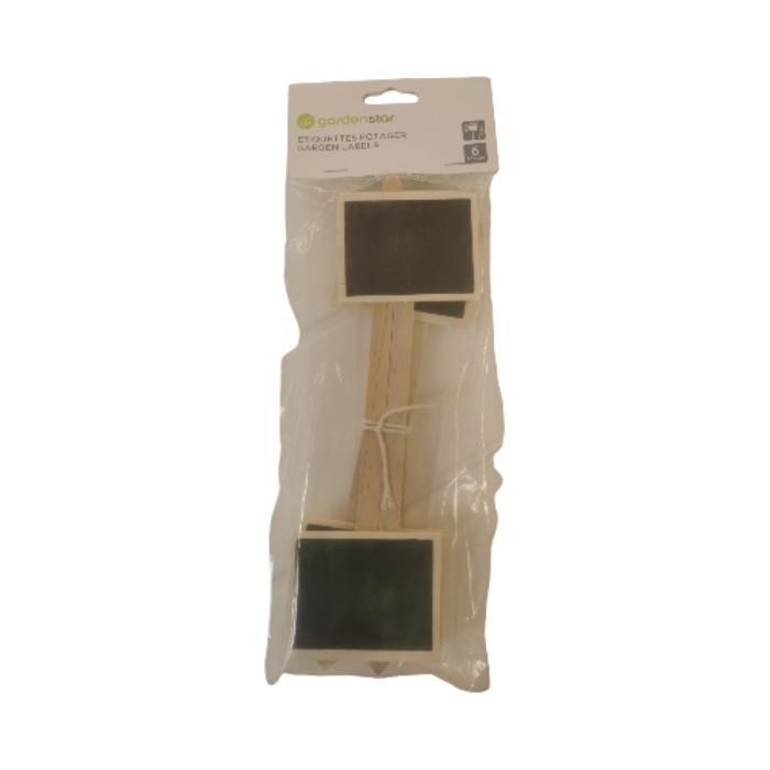 ETIQUETTES EN BOIS POUR JARDINNAGE X6PCS 7X5,5X24
