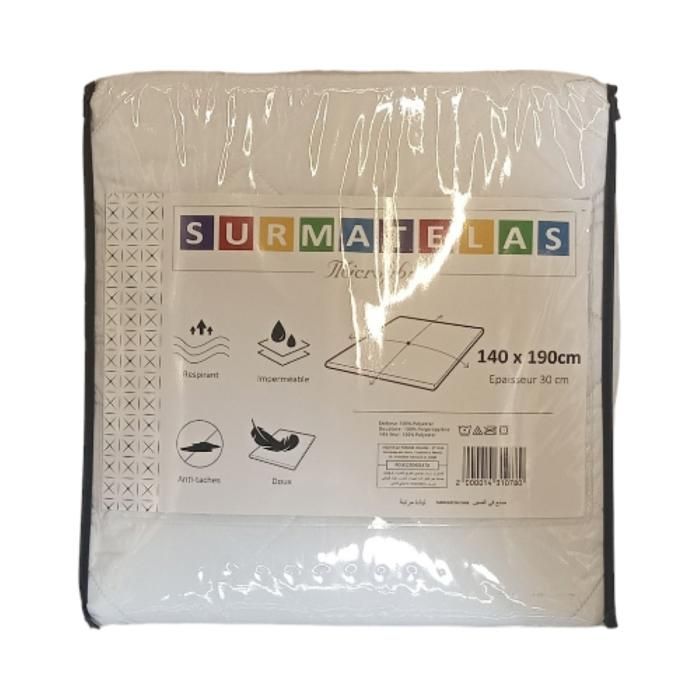 SURMATELAS MICROF IMPERMÉABLE 140X190+30 SS61101