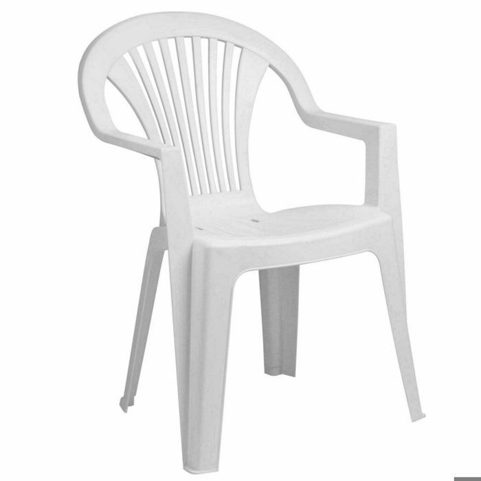 Chaise - GENERIC - Omega - Blanche - Empilable - Pliable - Avec accoudoirs