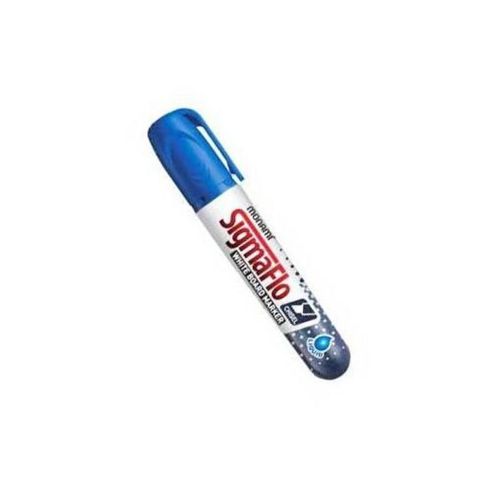 MARQUEUR SIGMAFLO CHISEL BLEU POUR TABLEAU POCHETTE DE BLANC