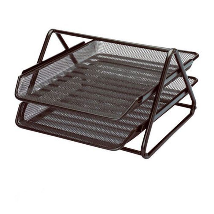 Organiseur de bureau Panier à courrier en métal 2 étage range -document