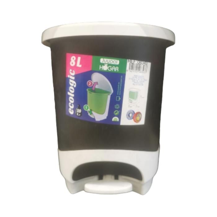 POUBELLE A PEDALE DE SALLE DE BAIN 8 L. / BL./NOI