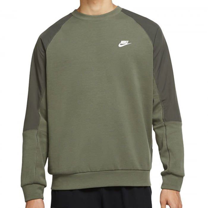 Sweat-shirt - Nike - M NSW - Vert - Manches longues - Col classique