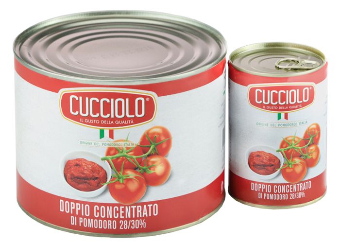 BOITE 400 Gr-DOUBLE CONCENTRE DE TOMATES 28/30%,Professionnel-CUCCIOLO