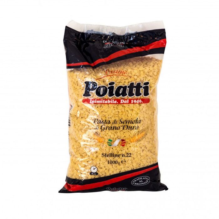 STELLINE PATES DE SEMOULE DE BLE DUR 1000.Gr POIATTI