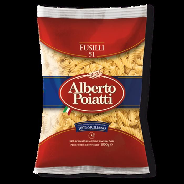 FUSILLI PATESDE SEMOULE DE BLE DUR 500.GR ALBERTO POIATTI