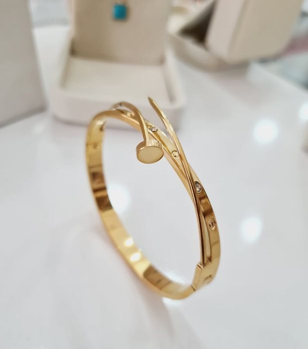 Bracelet - Acier Inoxydable Doré - Taille Standard - Élégant - Confort Optimal