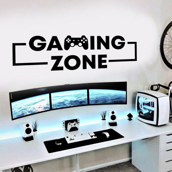 Gaming Zone Video Game Wall Decal Gaming Room Vinyl
