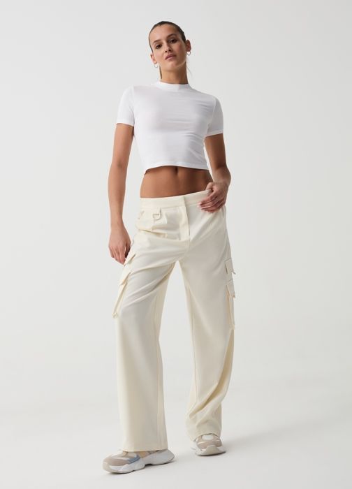 Pantalon Cargo - OVS - B.Angel - Blanc Crème - Taille Standard - Femme