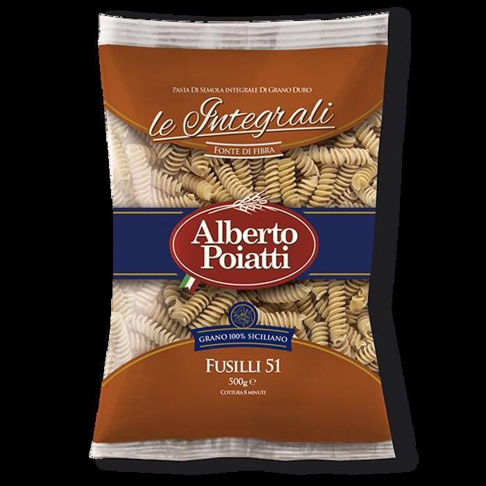 FUSILLI INTEGRALE PTES DE SEMOULE DE BLE DUR 500.Gr-ALBERTO POIATTI