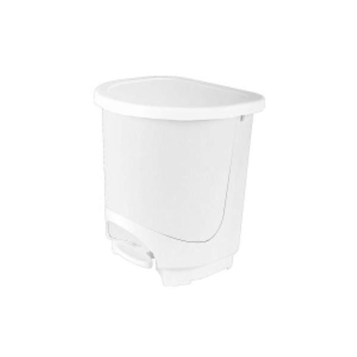 POUBELLE A PEDALE DE SALLE DE BAIN 8 L. / BLANC