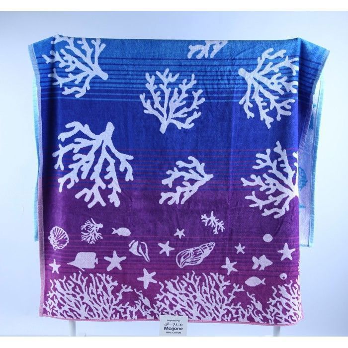 Drap de Plage - Multicouleur - 100 x 180 cm - 495 g/m² - 100 % Coton - Doux et Absorbant