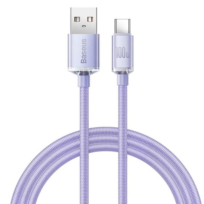 Câble USB Type-C - Baseus - 100W - 1,2M - Alliage de zinc - Tresse en tissu