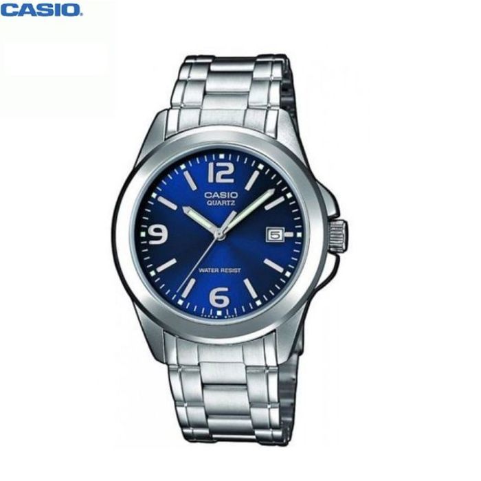 Casio Montre Homme Quartz Analogique Cadran Bleu acier inoxydable-mtp-1215a-2adf