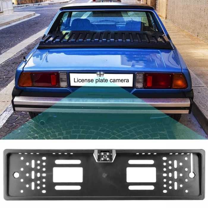 Cadre de plaque d'immatriculation pour voiture avec caméra de recul